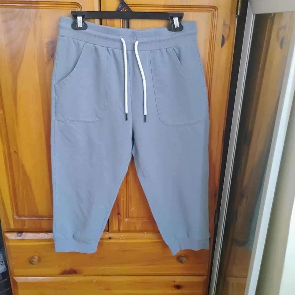 Blue Capri Sweatpants